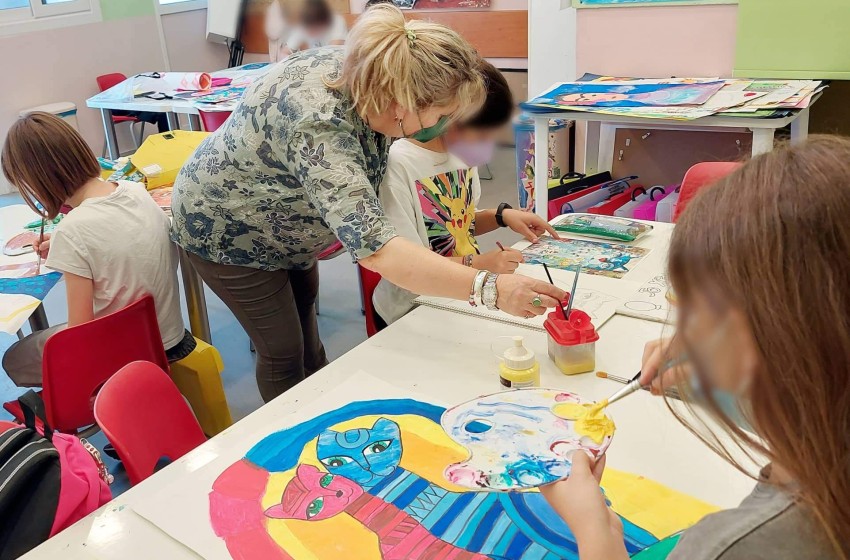 Έργα τέχνης από το τμήμα Εικαστικής Αγωγής του Σχολείου μας